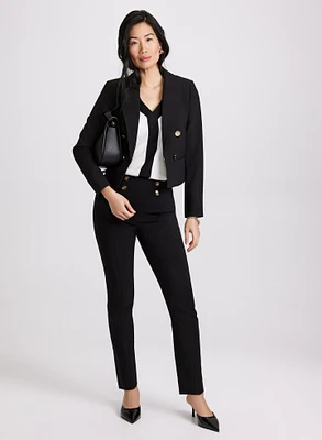 Blazer à double boutonnage et pantalon Sofia à jambe étroite