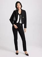 Cropped Double-Breasted Blazer & Sofia Slim-Leg Pants