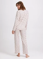 Ensemble pyjama à motif léopard en coeur