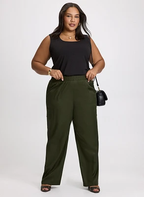 Square Neck Tank Top & Olivia Cargo Wide-Leg Pants