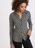 Geometric Print Blouse