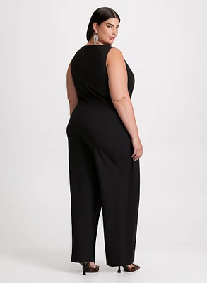 Sash Detail Wide Leg Jumpsuit