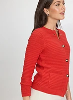 Textured Knit Cardigan