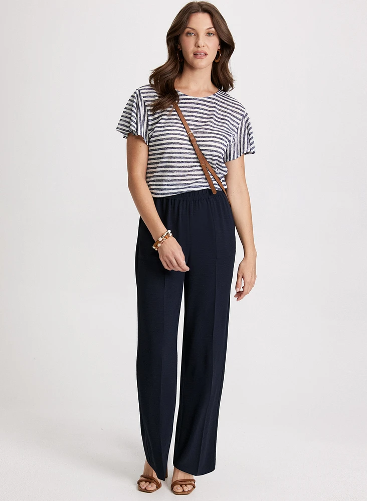 Flare Sleeve T-Shirt & Pull-On Pants