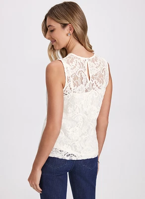 Sleeveless Lace Blouse