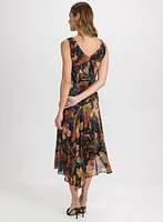 Robe florale en chiffon