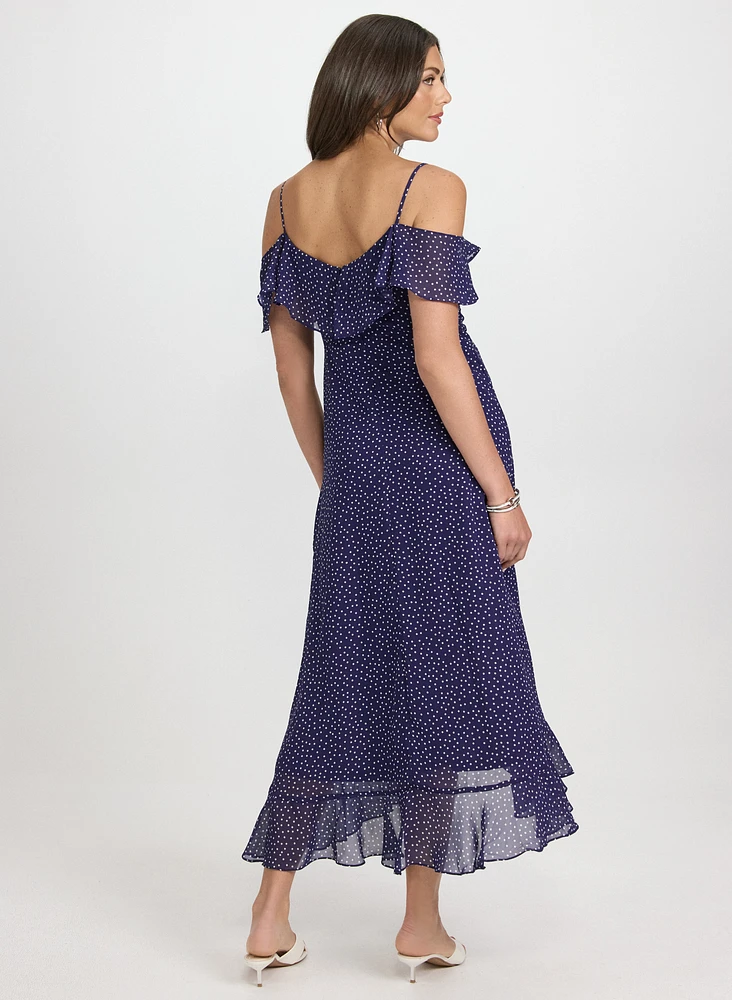 Polka Dot Chiffon Dress
