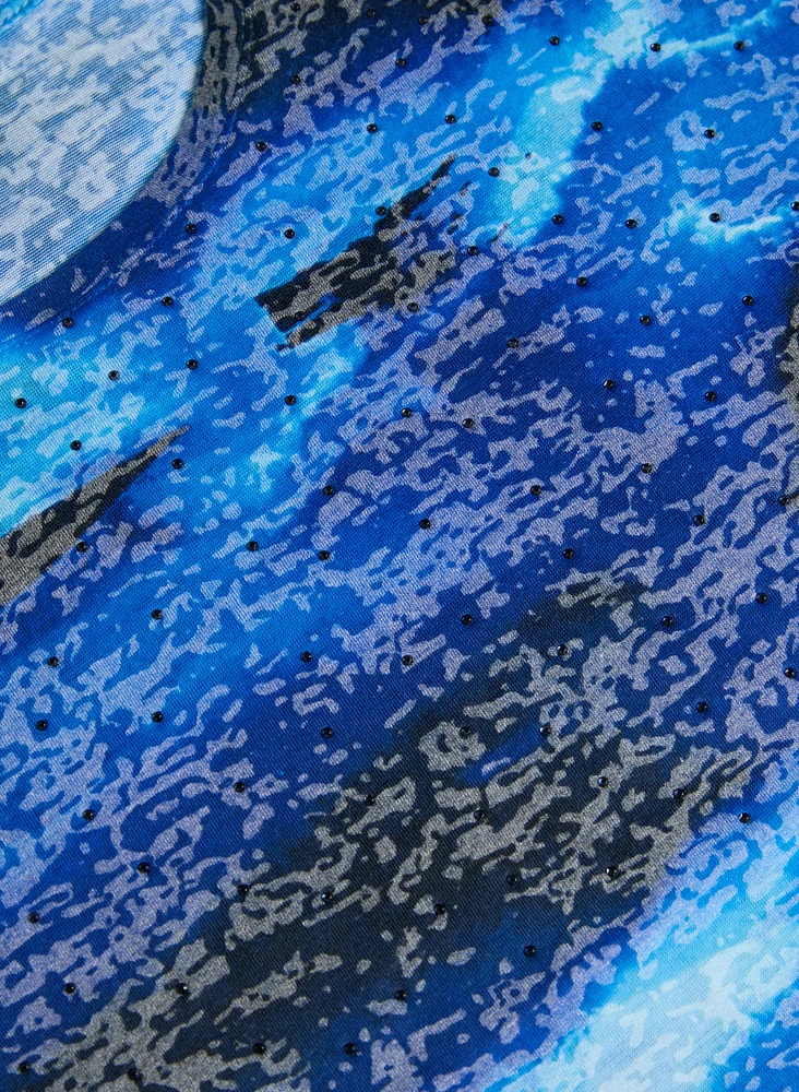 T-shirt abstrait orné