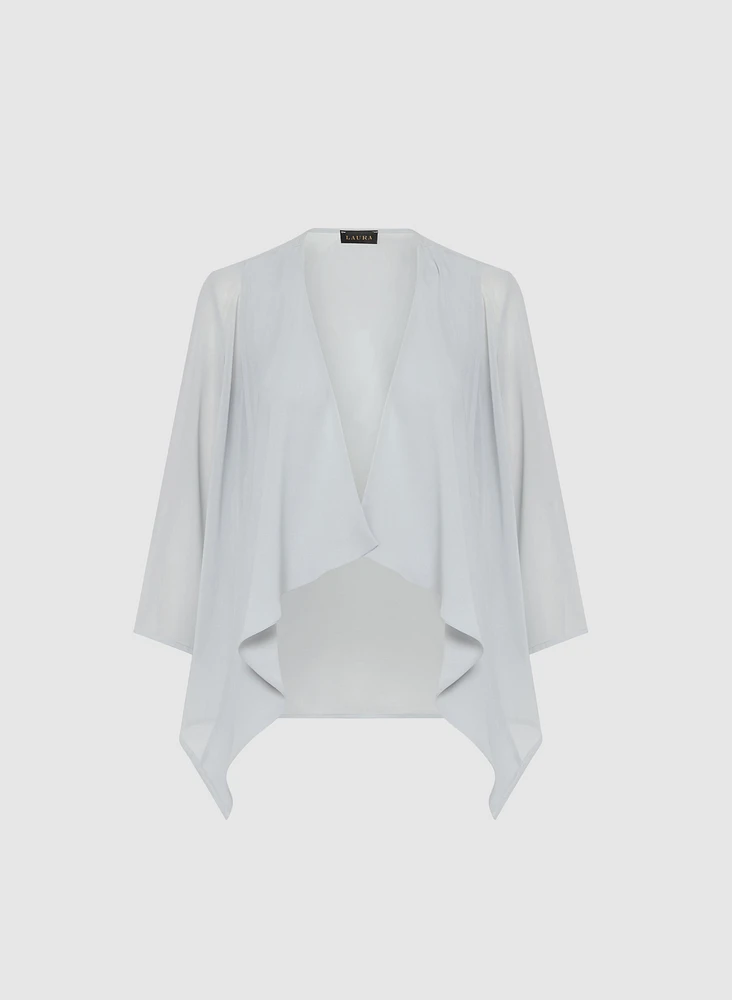 Asymmetric Open-Front Layering Top