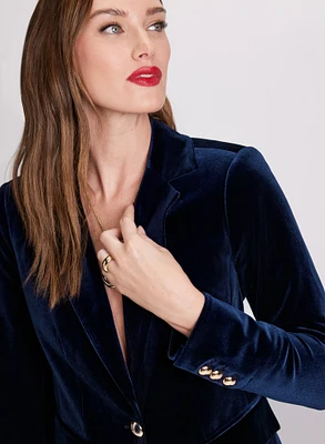 Velvet Flap Pocket Blazer