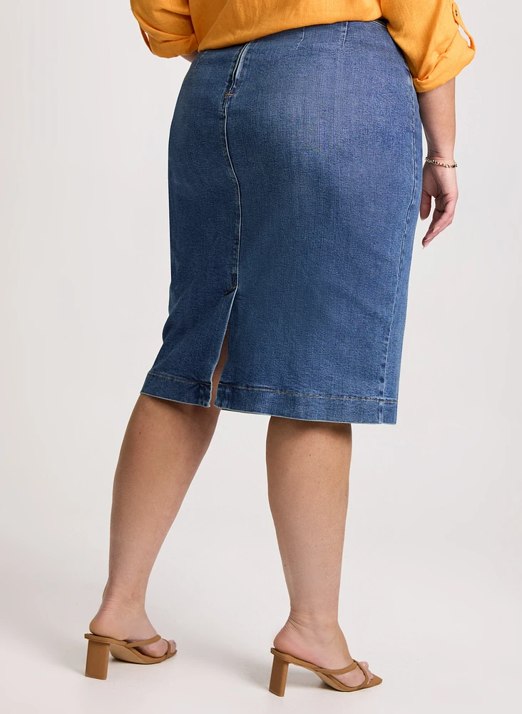 Denim Pencil Skirt