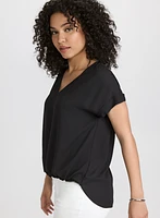Blouse à ourlet bullé