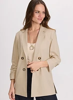 Blazer en mélange de lin