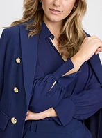 Blouse en crêpe à trou de serrure