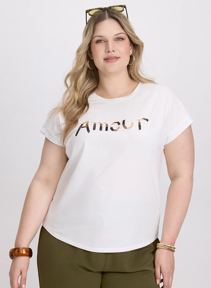 T-shirt orné de lettrage