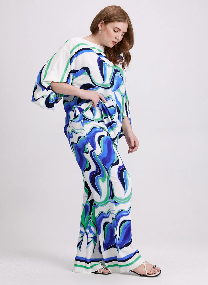 Joseph Ribkoff - Abstract Wide-Leg Pants