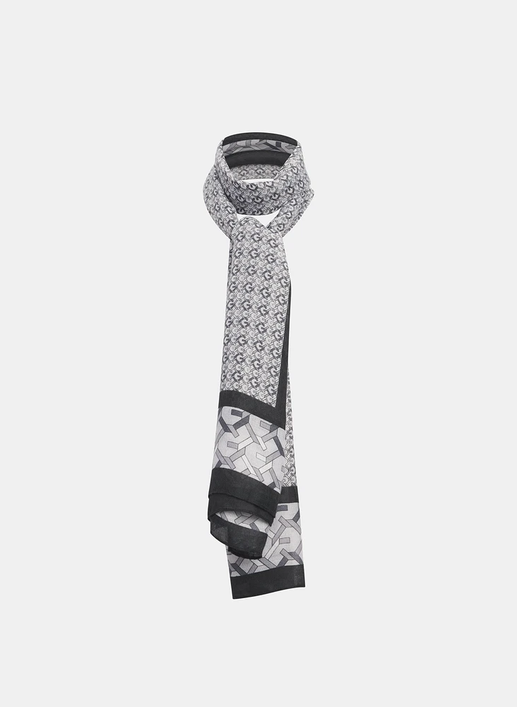 Mixed Geometric Print Scarf