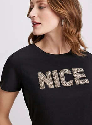 T-shirt à imprimé texte