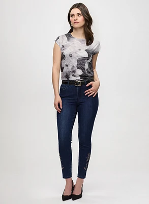 Drop-Shoulder Printed Tee