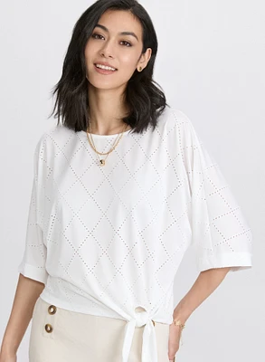 Pointelle Dolman Sleeve Top