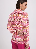 Geometric Print Blouse