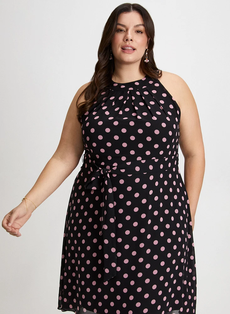 Polka Dot Print Dress