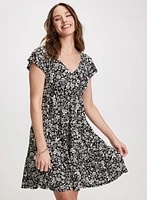 V-Neck Floral Dress