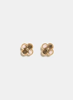 Textured Clover Earrings