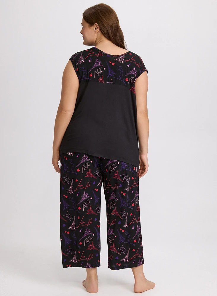 Paris Print Pyjama Set