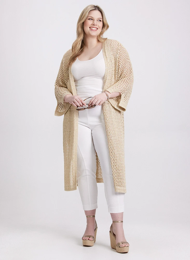 Cardigan en tricot ajouré