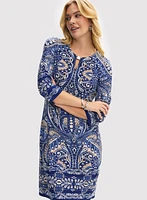 Robe courte à motif paisley