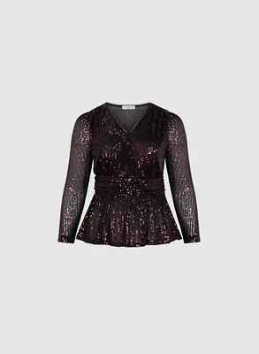 Melanie Lyne - Crossover Sequin Top