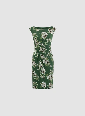 Fitted Sleeveless Floral Dress