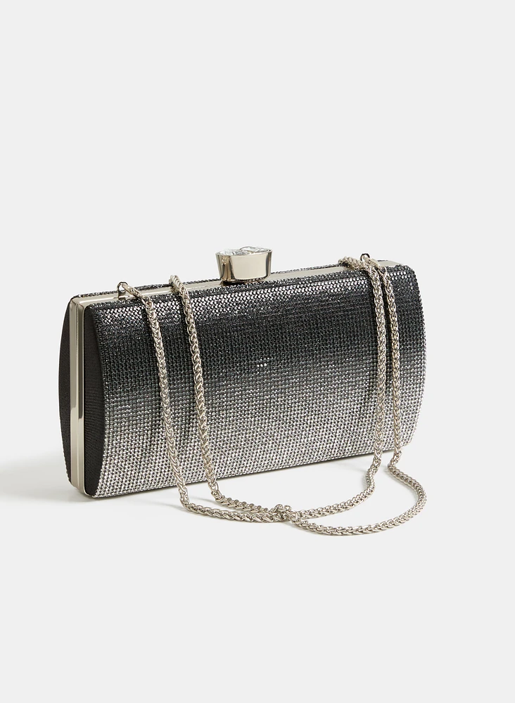 Pochette en cristaux à effet dégrad