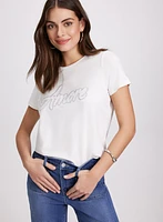 Embellished Script T-Shirt