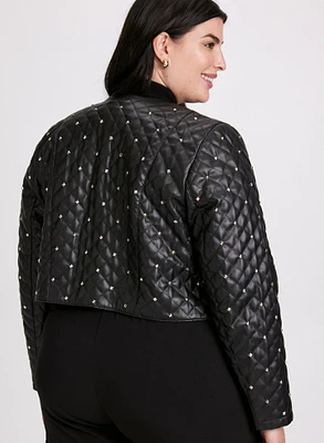 Studded Vegan Leather Jacket