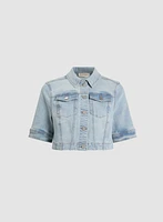 Veste écourtée en denim