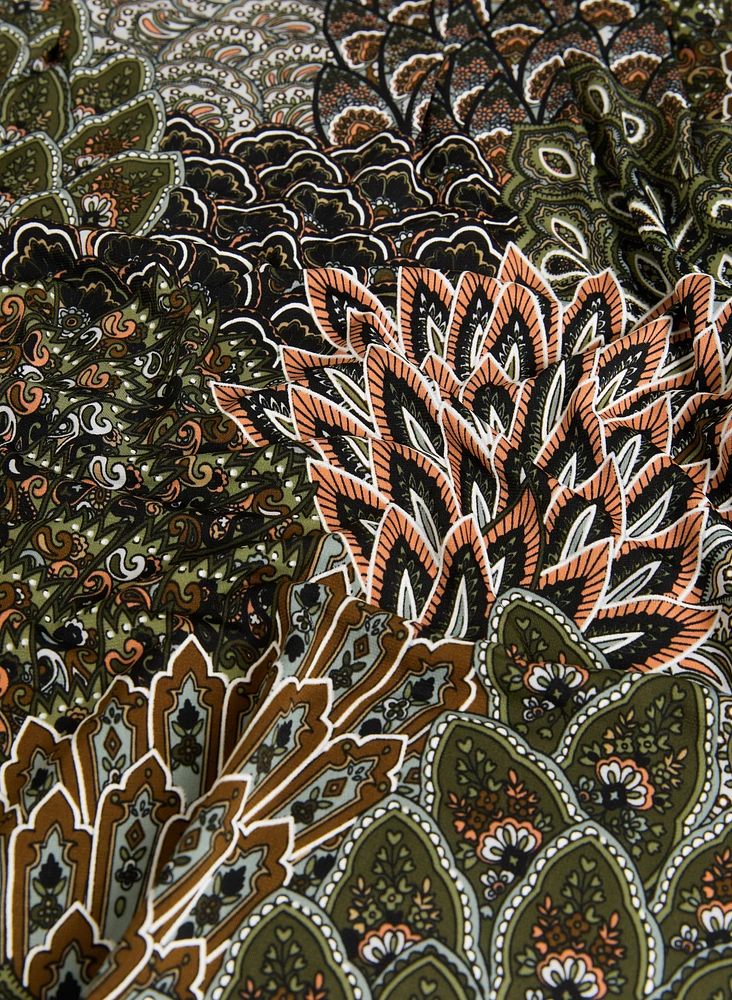 Robe à motif paon