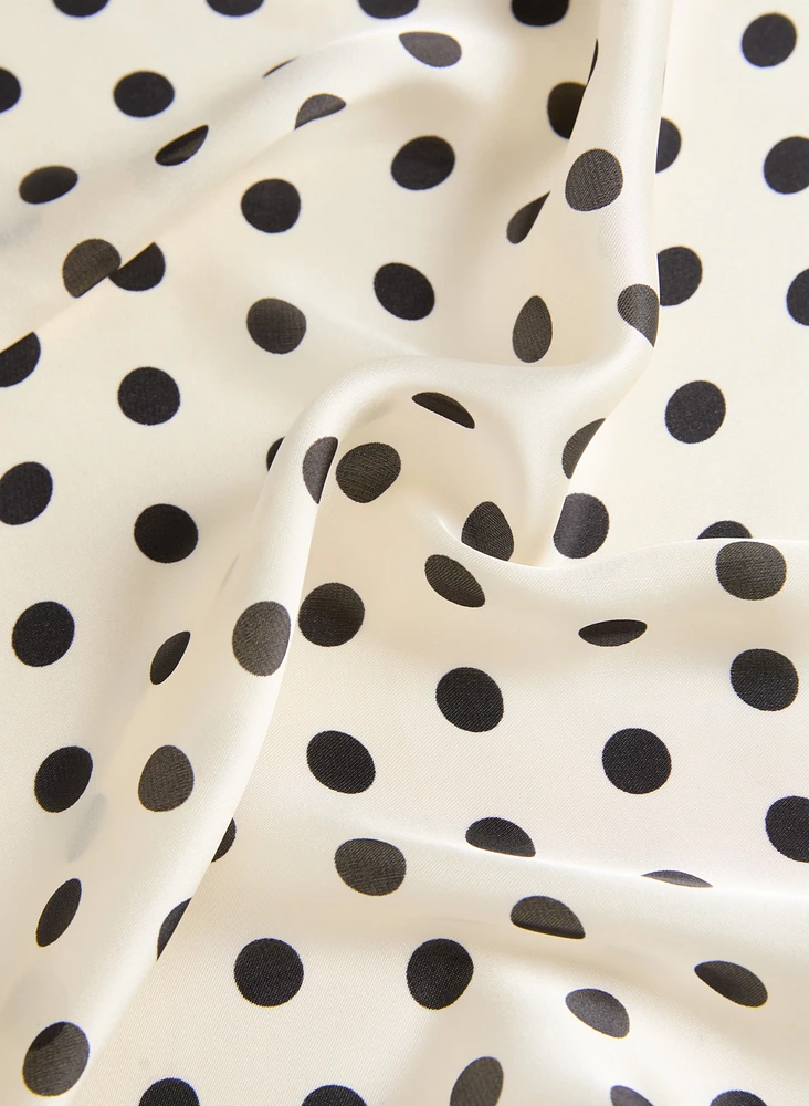 Dot Print Square Scarf