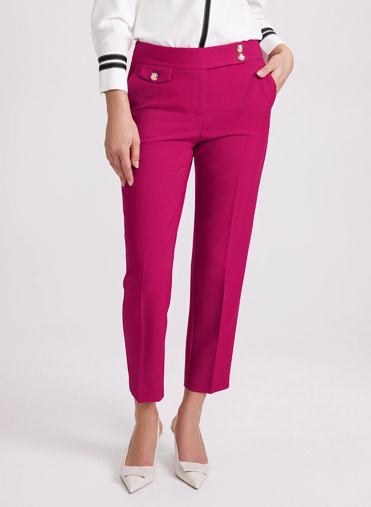 Pantalon Emma étroit à boutons