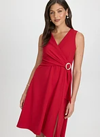 Crystal Buckle Embellished Dress