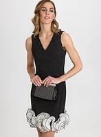 Robe à ourlet floral en organza