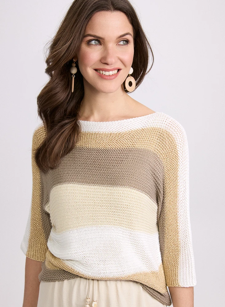 Striped Knit Pullover