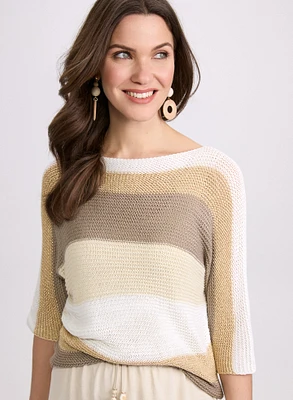 Striped Knit Pullover