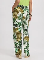 Pantalon Olivia à motif feuilles