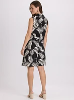 Robe à motif feuilles de palmier