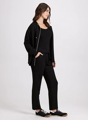 Drawstring Waist Pull-On Pants