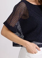 Short Sleeve Crochet Top