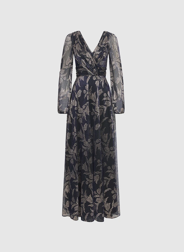 Foiled Floral Dress