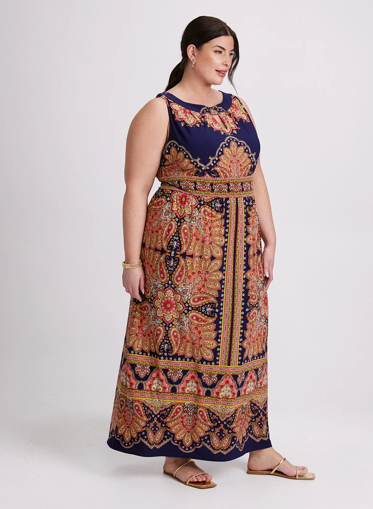 Paisley Print Maxi Dress